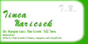 timea maricsek business card